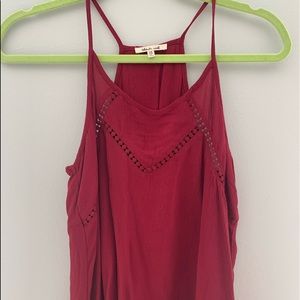 Maroon Detailed Tank Top